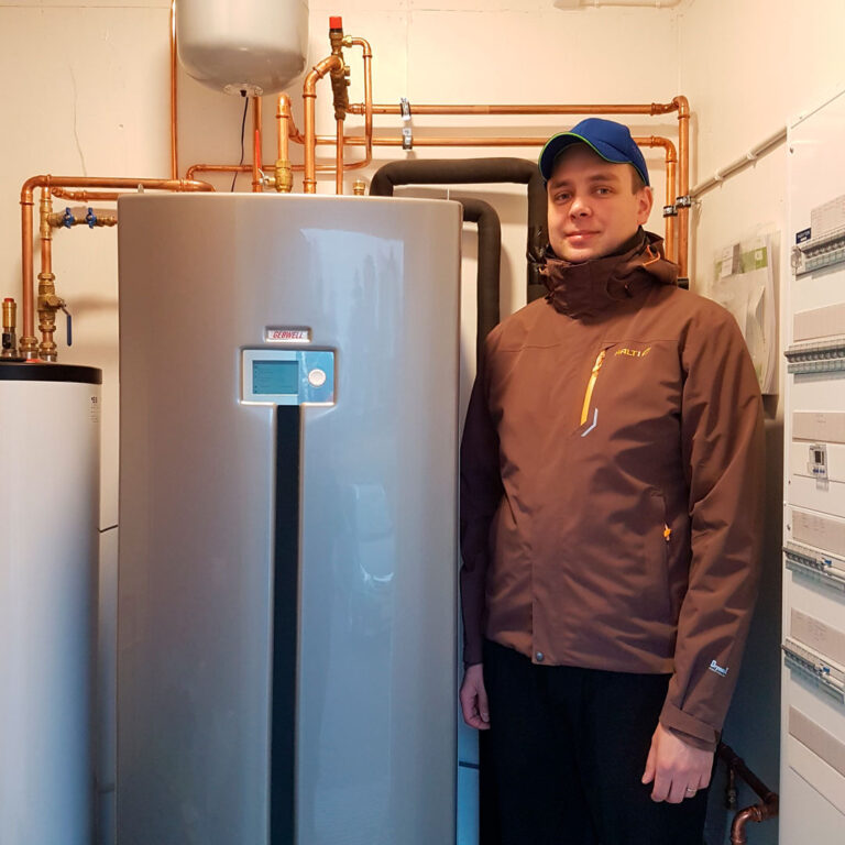 Nopanen valde den smidiga och tysta Qi-bergvärmepumpen
